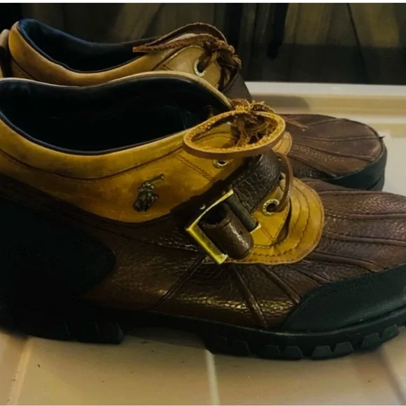 Polo Ralph Lauren Mens Dover II Brown Ankle Boots - Picture 2 of 4